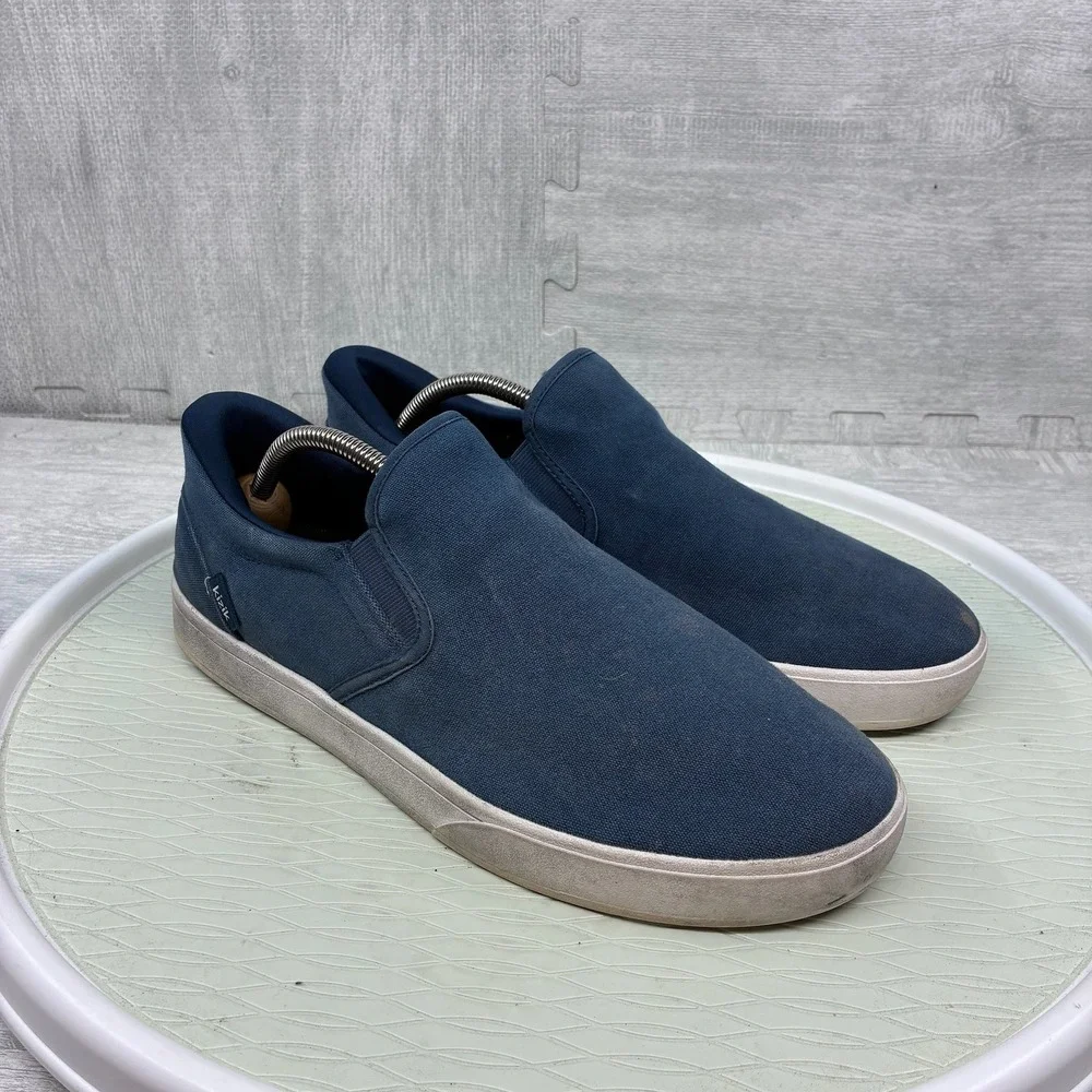 Kizik Venice Shoes Mens 11 Tidepool Blue Canvas Hands Free Slip On DVENTD01-1D